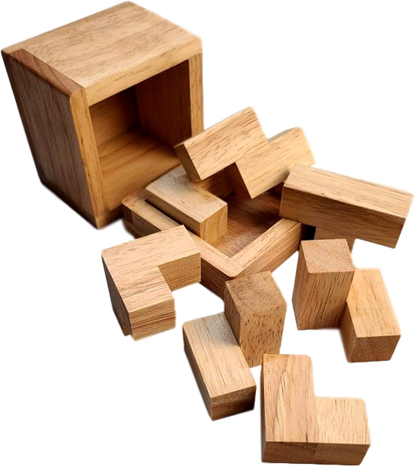 Stem Puzzle Gift - The Soma Cube - Craftsman Edition - Comes with Instructions and Directions on How to Create Different Shapes