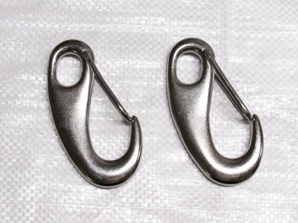Stainless Steel Snap Tack Hooks 50MM x2