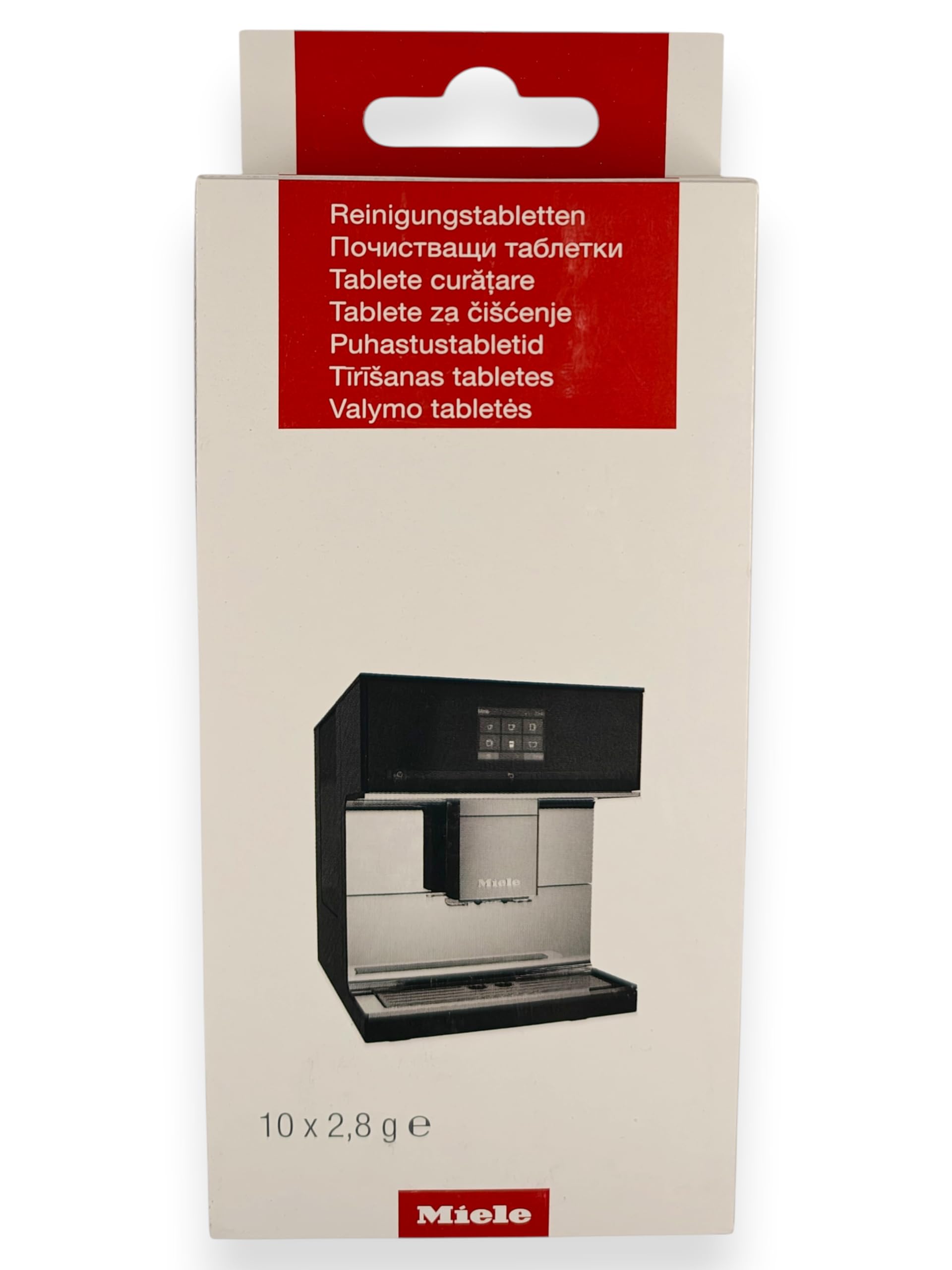 Miele Reinigungstabletten für Kaffeevollautomat, Reinigungstabs für Kaffeemaschinen und Espressomaschinen, 10 Reinigungstabletten 2,8 Gramm (10 Stück)
