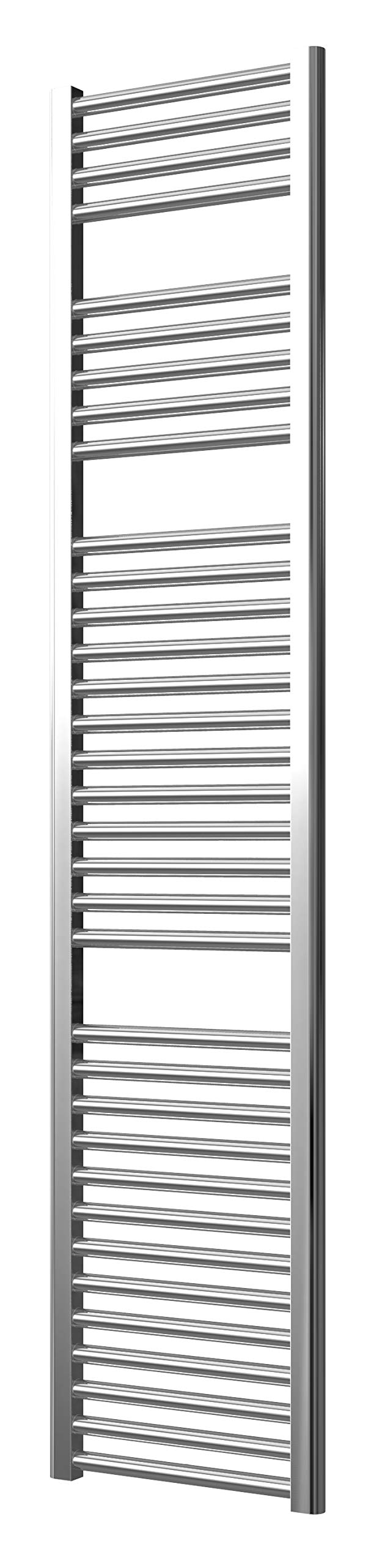 Greened House Chrome Extra High Heat Output Central Heating Flat Towel Rail 400Mm Wide X 1800Mm High Bathroom Radiator Heater Up To 26% More Heat Output