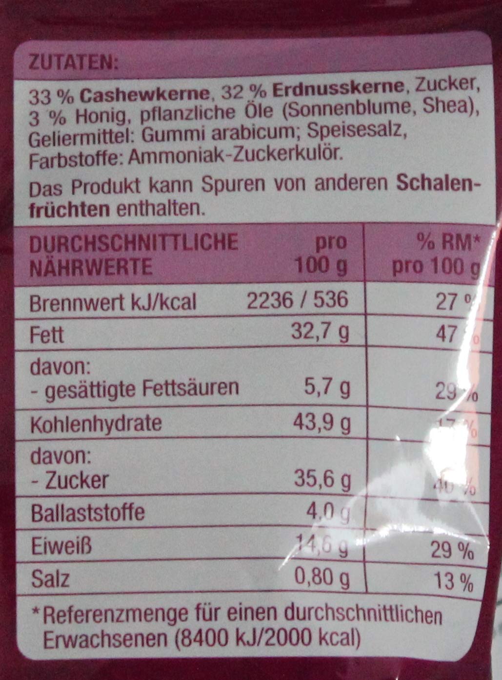 Gut & Günstig Cashew-Erdnuss-Mix mit Honig und Salz, 9er Pack (9 x 200g)