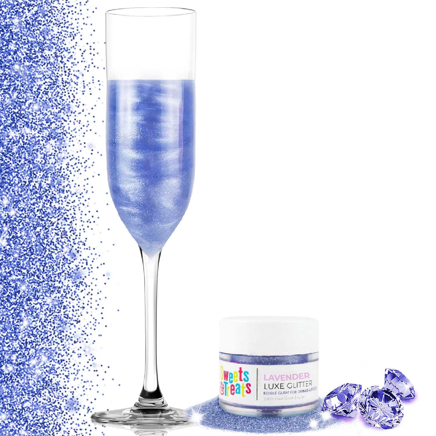 Edible Glitter for Drinks, Edible Glitter for Cakes, Drink Glitter, Brew Glitter, Lavender Edible Glitter Cake Decorations Edible Lavender Glitter, Edible Glitter for Strawberries, Cocktail Glitter