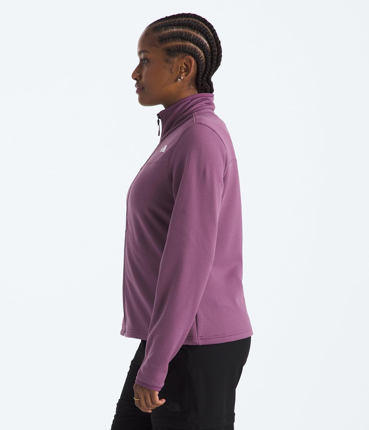 The North Face womens Cedar Trail Grid Fleece Jacket - Soft Fleece Zip Up Jacket, Secure Zip Pockets, Stretch Fabric - Image 4