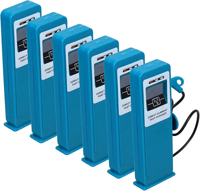 GALPADA 6-teiliges Miniatur-Straßenset mit Autoladestationen - Playmobil Hår Lernspielzeug