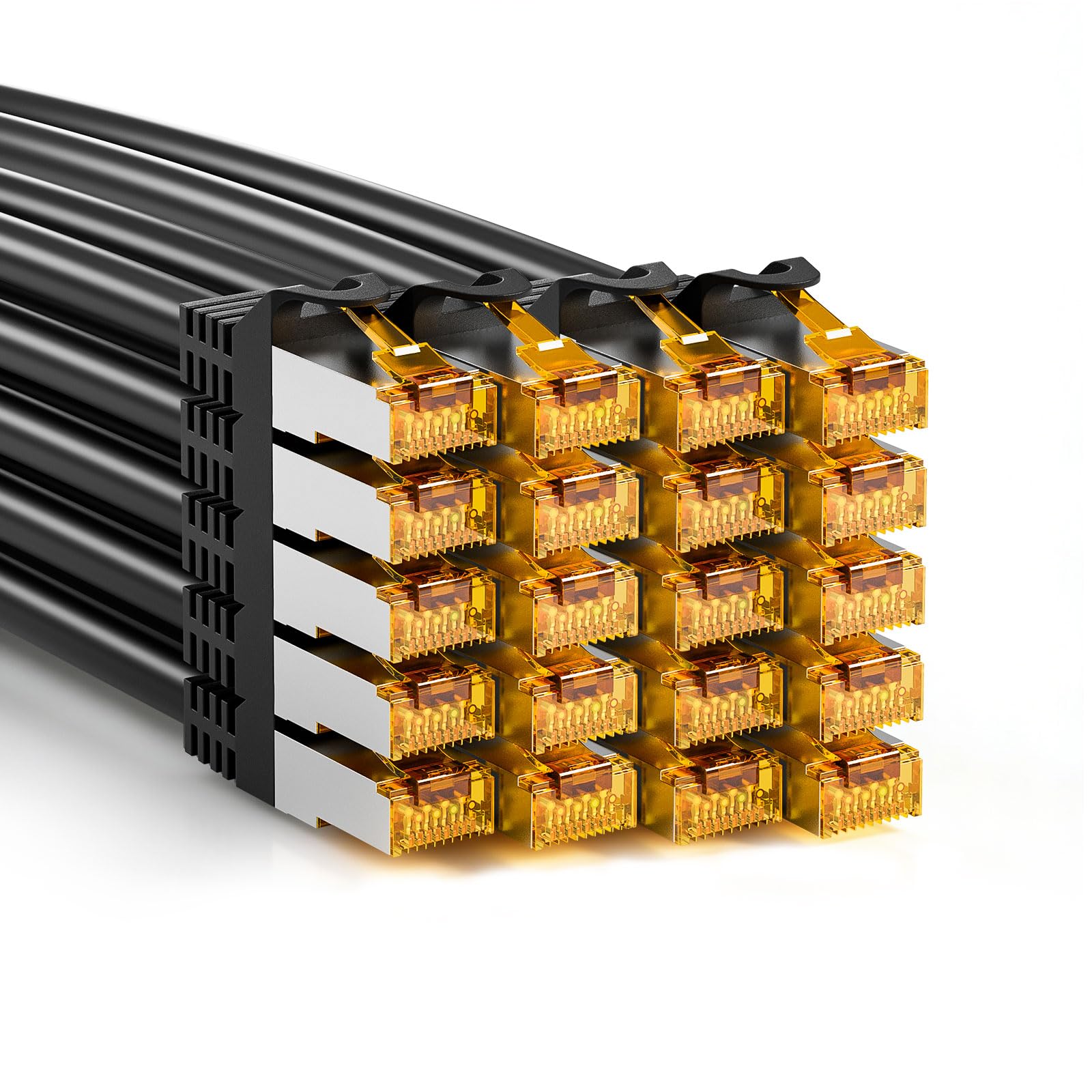iwillink CAT7 Patchkabel - 10Gbps Ethernetkabel CAT 7 (S/FTP PIMF Schirmung, Kupfer) - Kompatibel mit CAT6/6a/7 für Router/Switch/Modem
