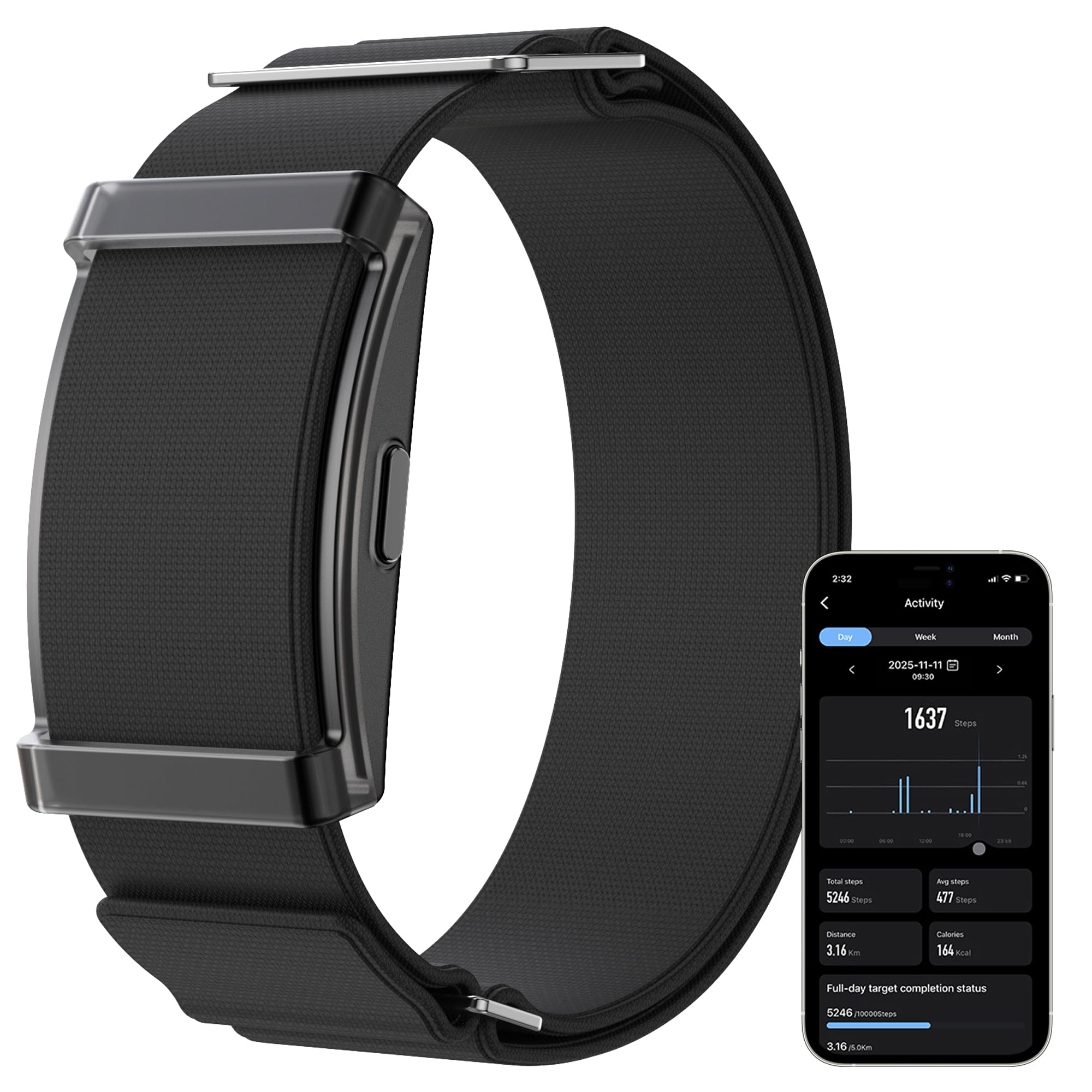 Fitness Tracker Heart Rate Monitor Sleep Tracking Step Counter Calorie Waterproof Lightweight No-Screen Activity Tracker Long Battery Life for Men Women Seniors Health Fitness No Subscription Fee-picture-27