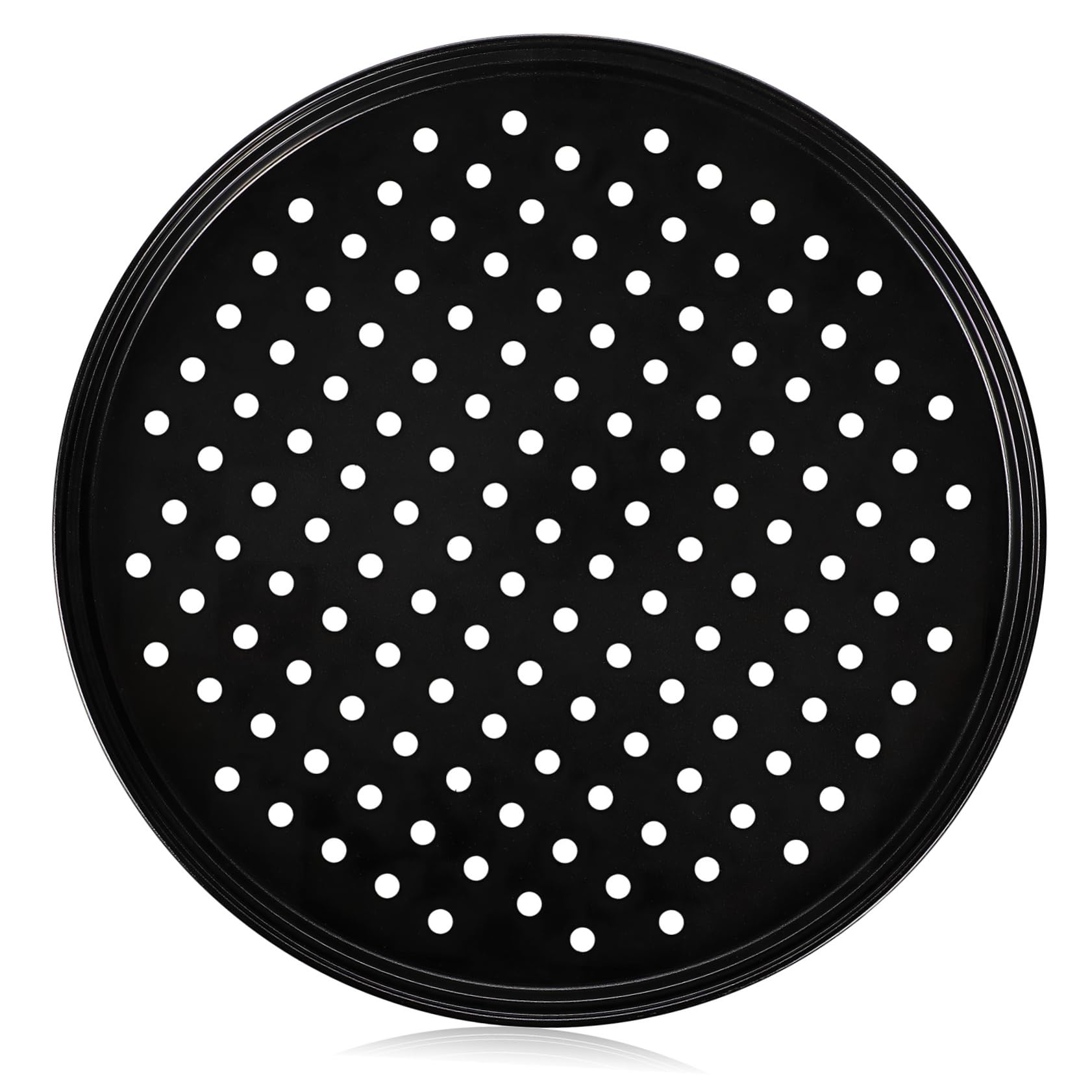 Plaque À Pizza Ronde Robuste En Acier Carbone Avec Trous De 32 Cm De Diamètre Plaque De Cuisson À Pizza Ronde Répartition Uniforme De La Chaleur Antiadhésive