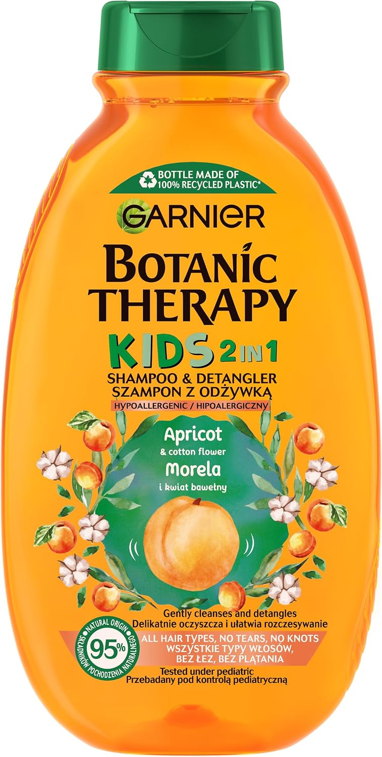 Garnier Botanic Therapy Morela i Kwiat Bawełny szampon 2w1 dla dzieci 250 ml