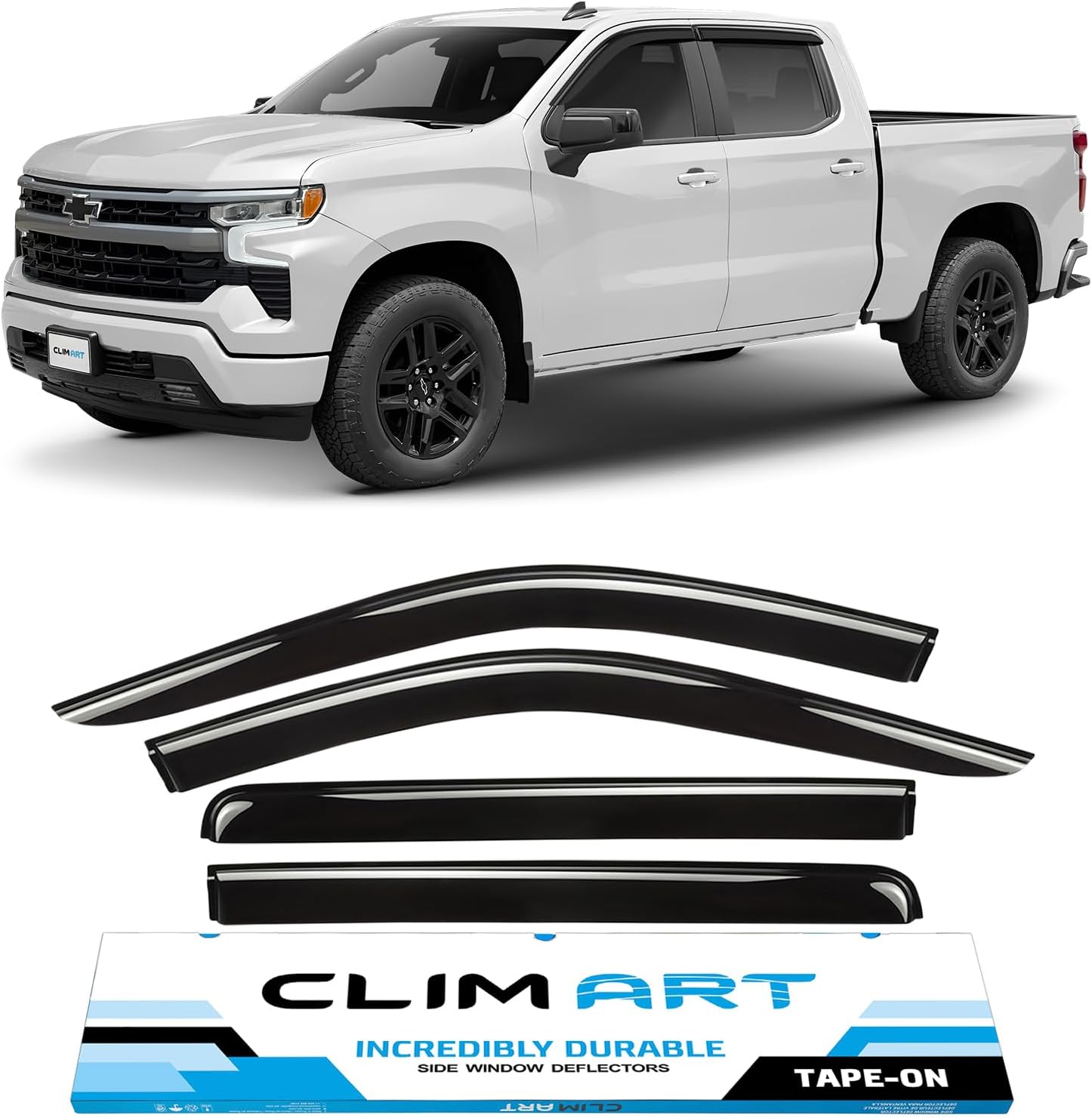 Voron Glass inChannel Extra Durable Rain Guards for Chevy