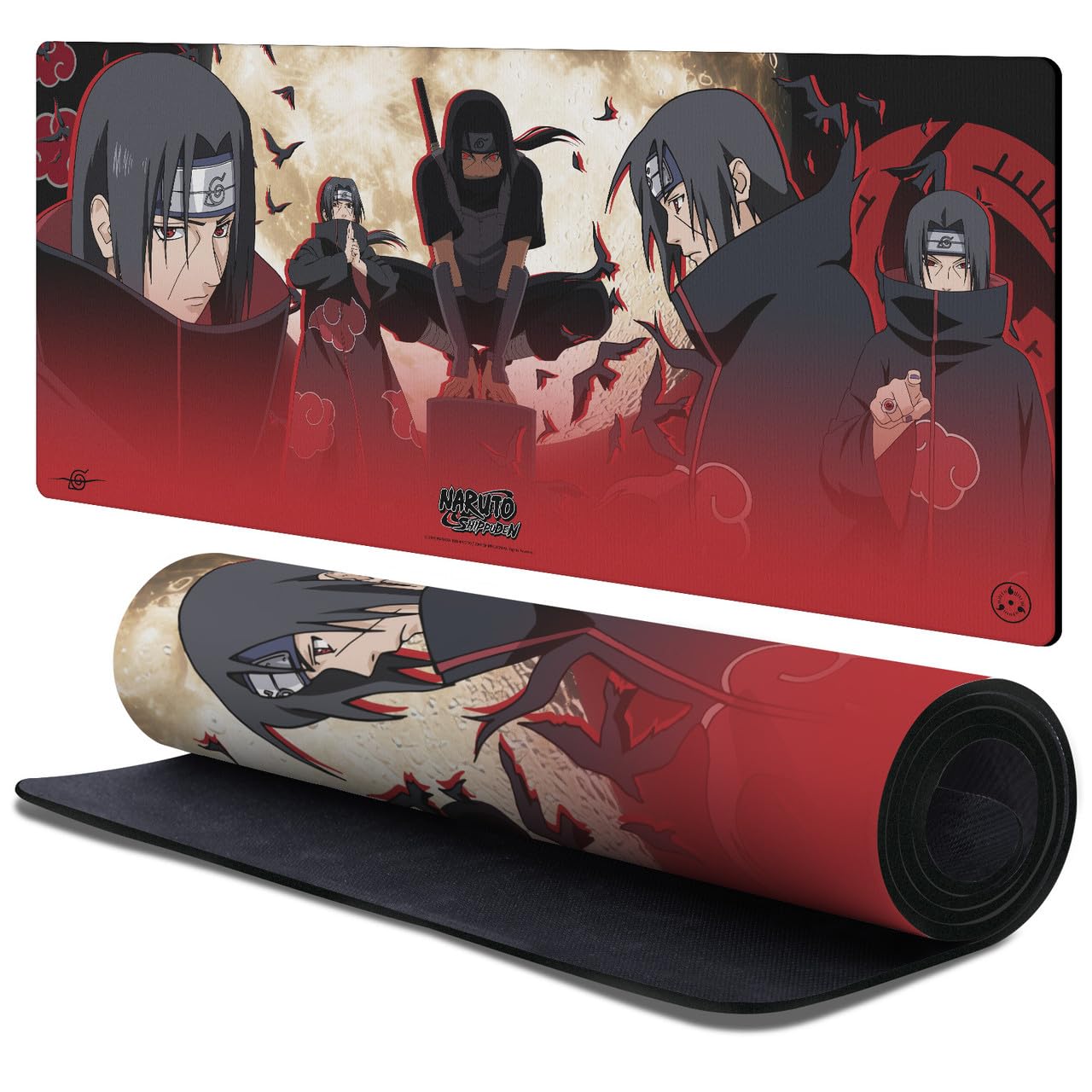 Head Case Designs Officially Licensed Naruto Shippuden Itachi Graphic Art 37.4 x 15.75 x 0.16 inches (900 x 400 mm) - XL Gaming Office Desk PC Keyboard Mouse Mat Pad
