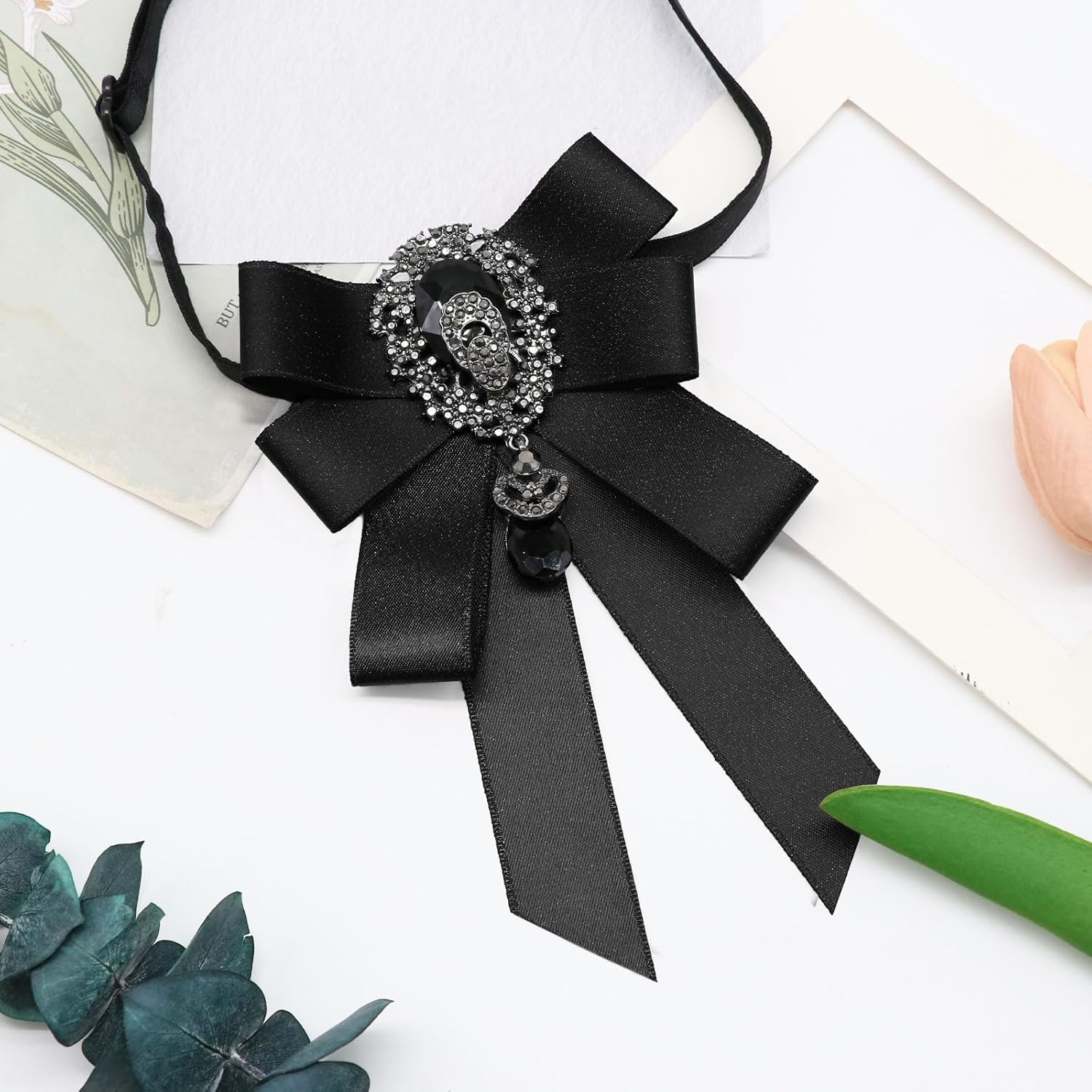 Rhinestone Bow Ties for Men, Sparkle Mens Bowtie Adjustable Men's Bowties for Wedding Prom Party Date - Image 6