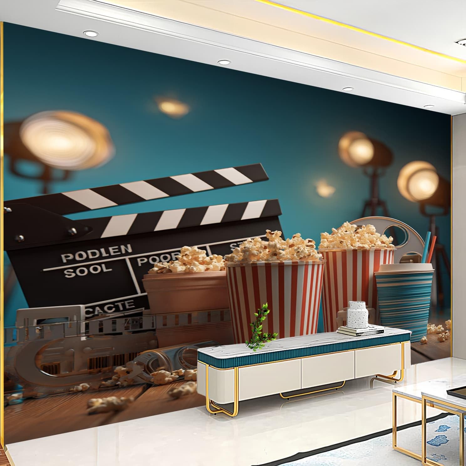 Naklejki ścienne dla dzieci tapeta do pokoju dziecięcego 350 x 256 cm film zdjęcia motywy 3D dekoracja ścienna naklejka na zdjęcie tapeta jasnoniebieska fototapeta dom naklejki dla dzieci dziewczynki