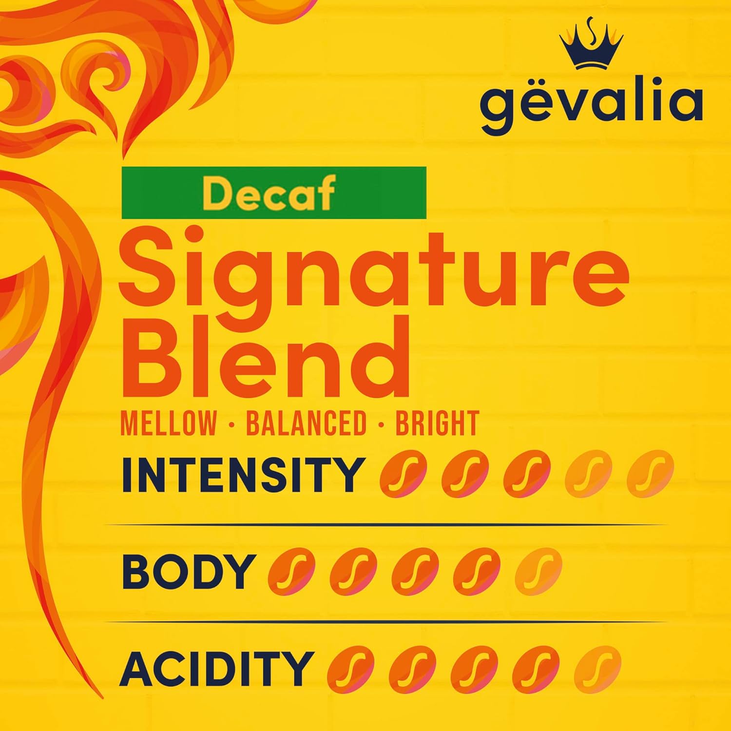 Gevalia Signature Blend Decaf Mild Light Roast K-Cup Coffee Pods, 84 ct. Box