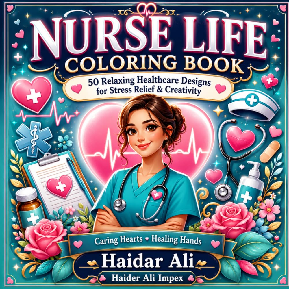 Nurse Life Coloring Book: Cute and Relaxing Healthcare Designs for Nurses, Nursing Students, and Medical Workers | Stress Relief Coloring Book for Adults