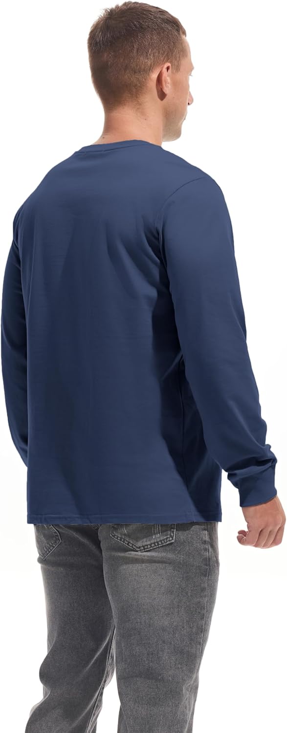 VEIISAR Men's Heavy Weight Crew Neck T-Shirt Mens Premium Cotton Tee - Pre Shrunk S-3XL - Image 4