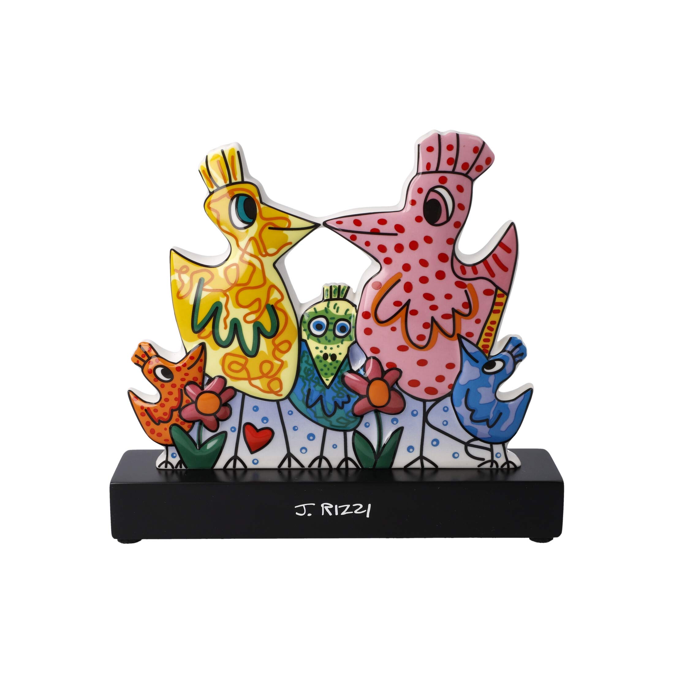 Goebel Our Colorful Family Sammlerfigur James Rizzi aus Porzellan in Bunten Farben, Maße: 19cm x 5cm x 16,5cm, 26-102-88-1