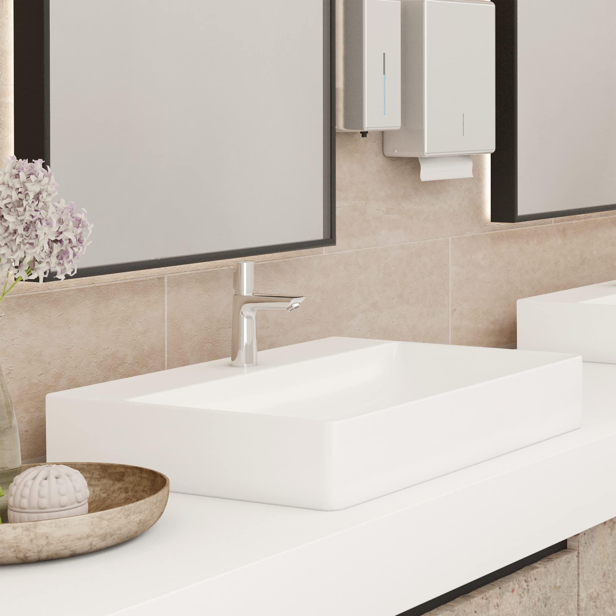 hansgrohe Talis E Mezclador de lavabo temporizado para agua fría, cromo, 71719000