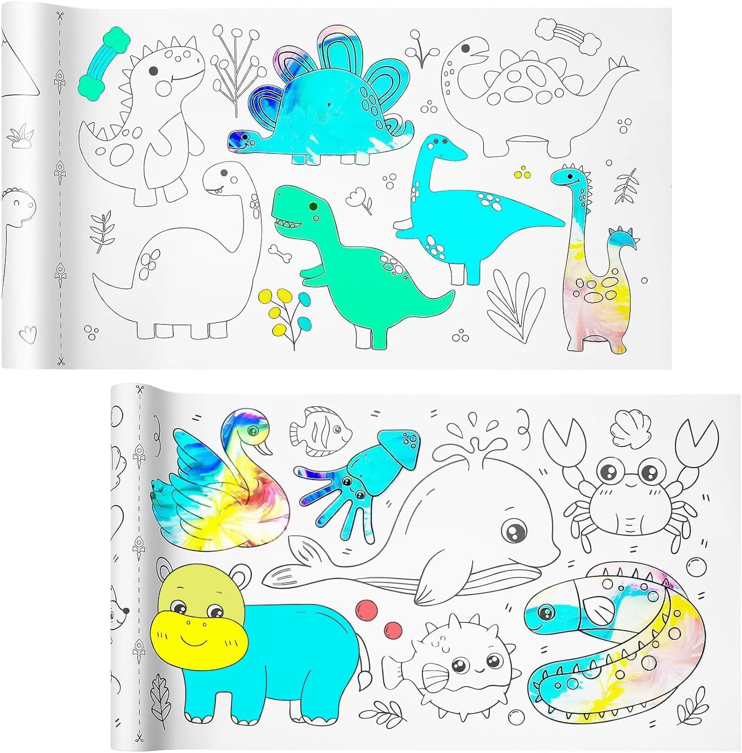 Nexbhav Kids Coloring Drawing Roll, Large Paper Art Roll for Toddlers, DIY Coloring Poster for Painting, Sketching & Craft Activity, Easy Tear Educational Drawing Paper (Pack of 1)-image-12