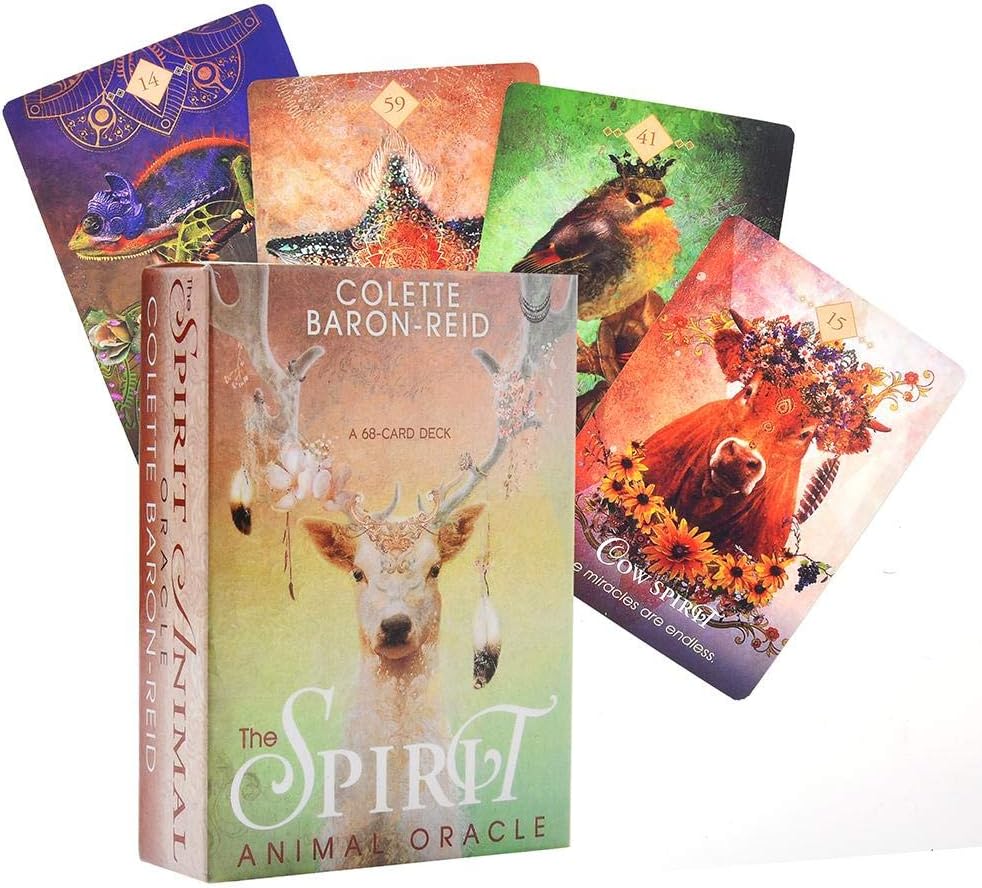 iBoosila 68pcs Tarot Cards for Spirit Animal Oracle Gorgeous