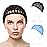 Hair Net Wrap Nets For Women 2 PCS Sleeping Sleep Cap Drying Curly Hair Crochet Press Hairnets Snood Wraps Cover Hairnet Workers Cap Mesh Head Caps Wrapping Long Curly Hair Overnight(blue/black)