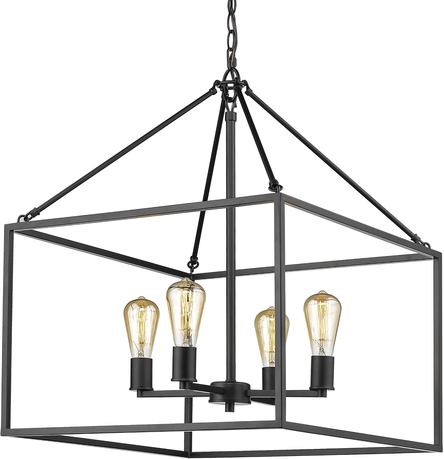 Wesson 4 Light Chandelier Matte Black