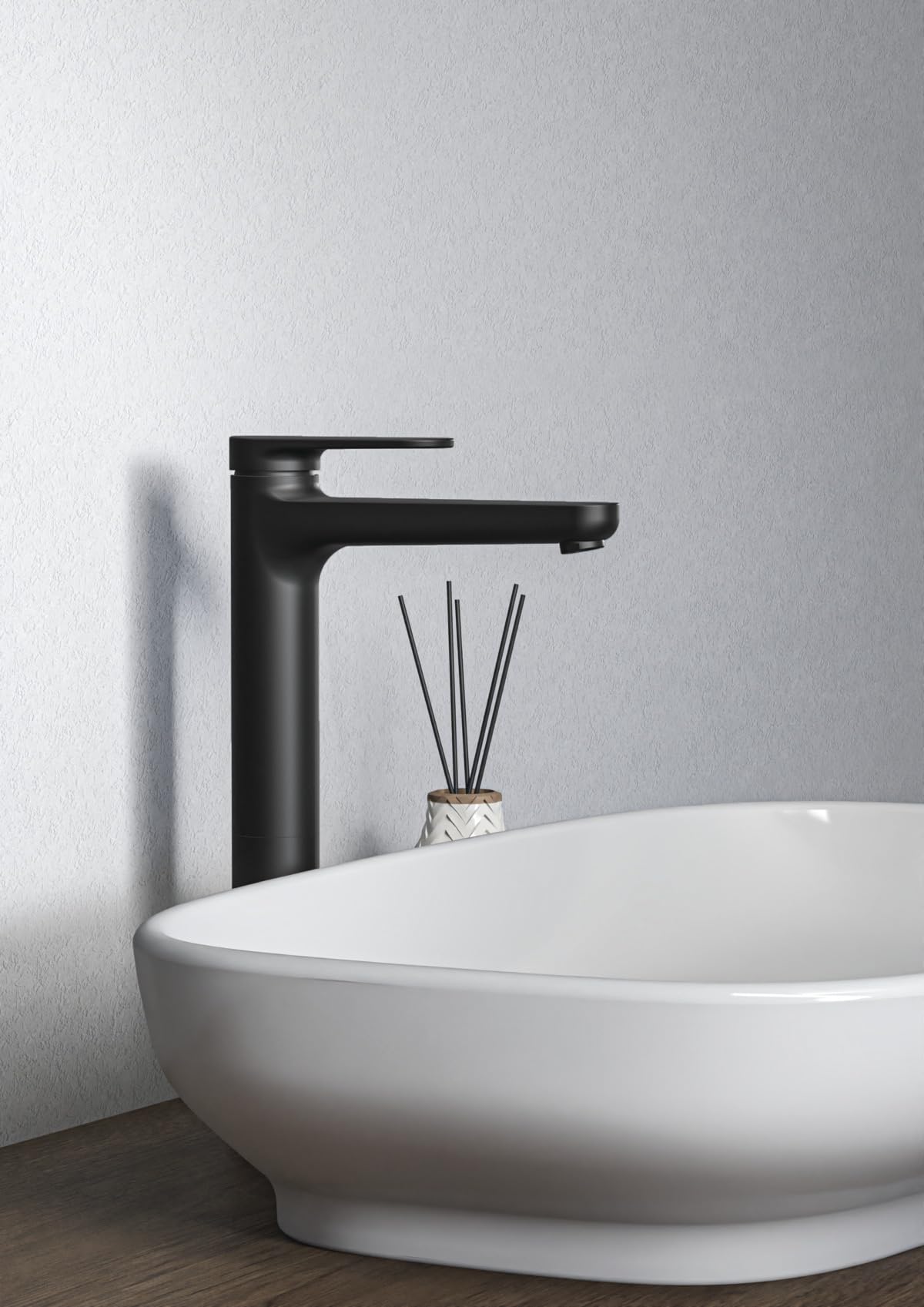 Ideal Standard Cerafine O Nuovo Miscelatore lavabo, alt. bocca 247 mm, 3,8l/min, scarico Push-Pull, FirmaFlow, tecnologia BlueStart – Nero Opaco (48x184,5x292mm)