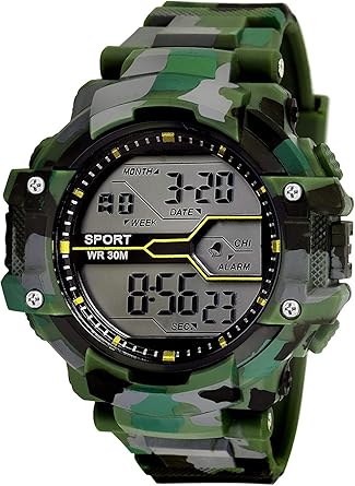 The Shopoholic Army Digital Green Watch for Mans and Boys Pack of -1(Army Digital)