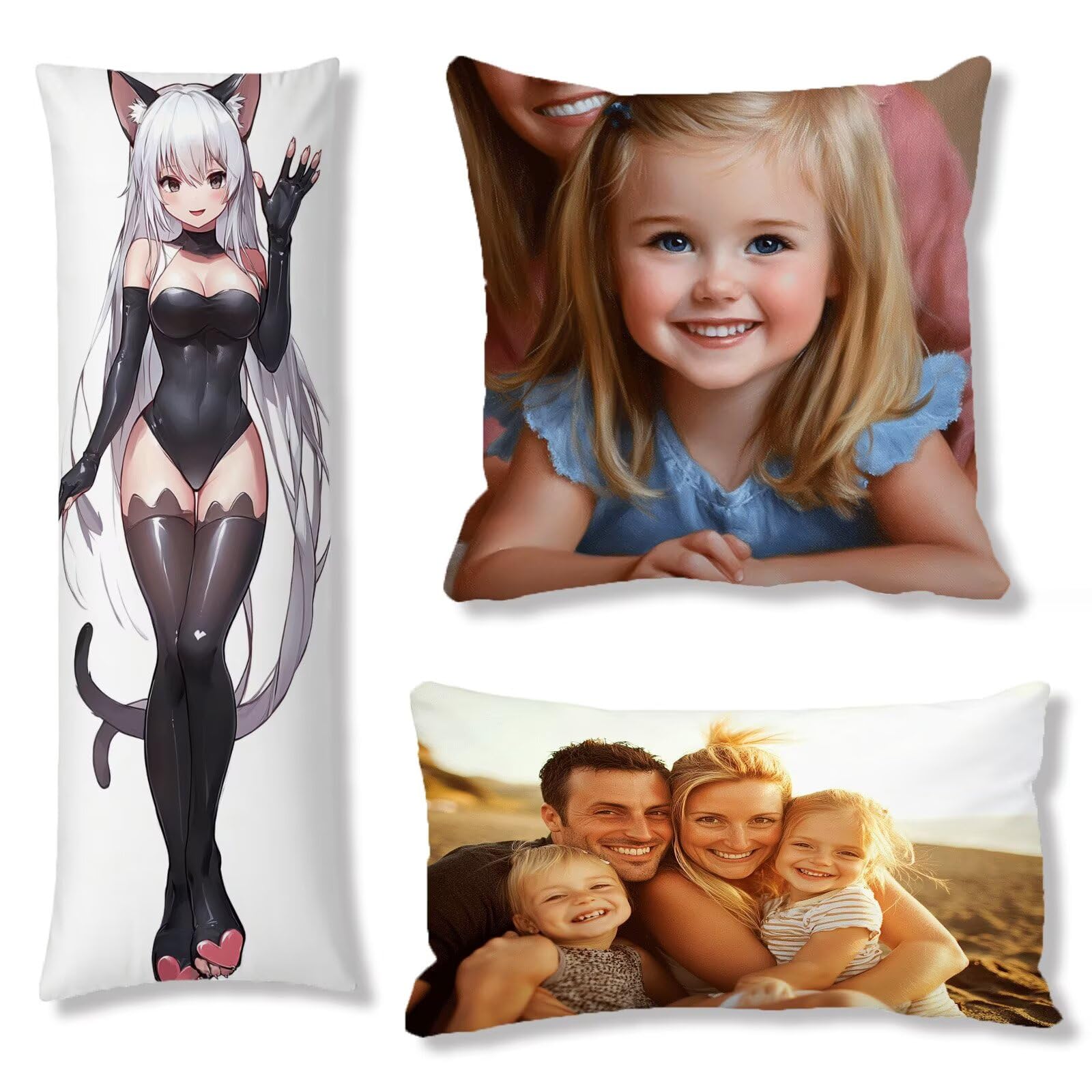 Coussin Personnalisé Photo, Coussin Canape Taie d'Oreiller 60x180, Cod126