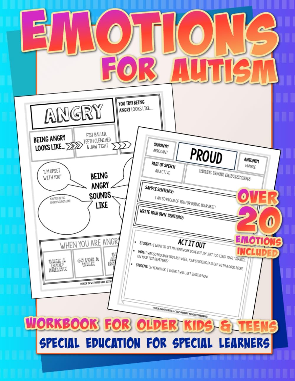 Emotions for Autism: emotions workbook for older kids and teens (Special Education Workbooks)