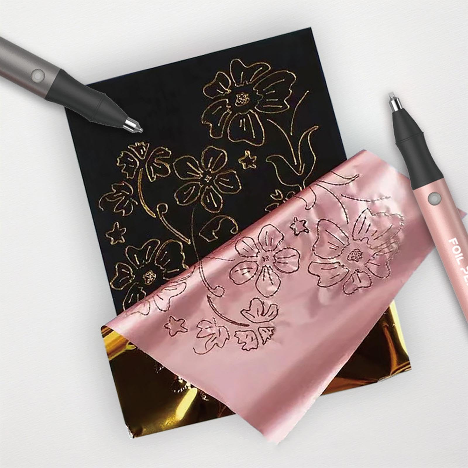 rockible Kit de Scrapbooking avec Stylo à Transfert Thermique USB et 4 Pointes pour Vos créations DIY, Gris