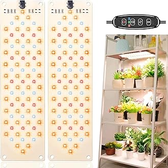 Rocoking Grow Lights for Indoor Plants,Ultra-Thin Panel Grow Lamp,158LEDs Full Spectrum Grow Lights for Under Cabinet Plant, Grow Lamp with 3/9/12H Timer,10 Dimmable Levels for Plants Growing
