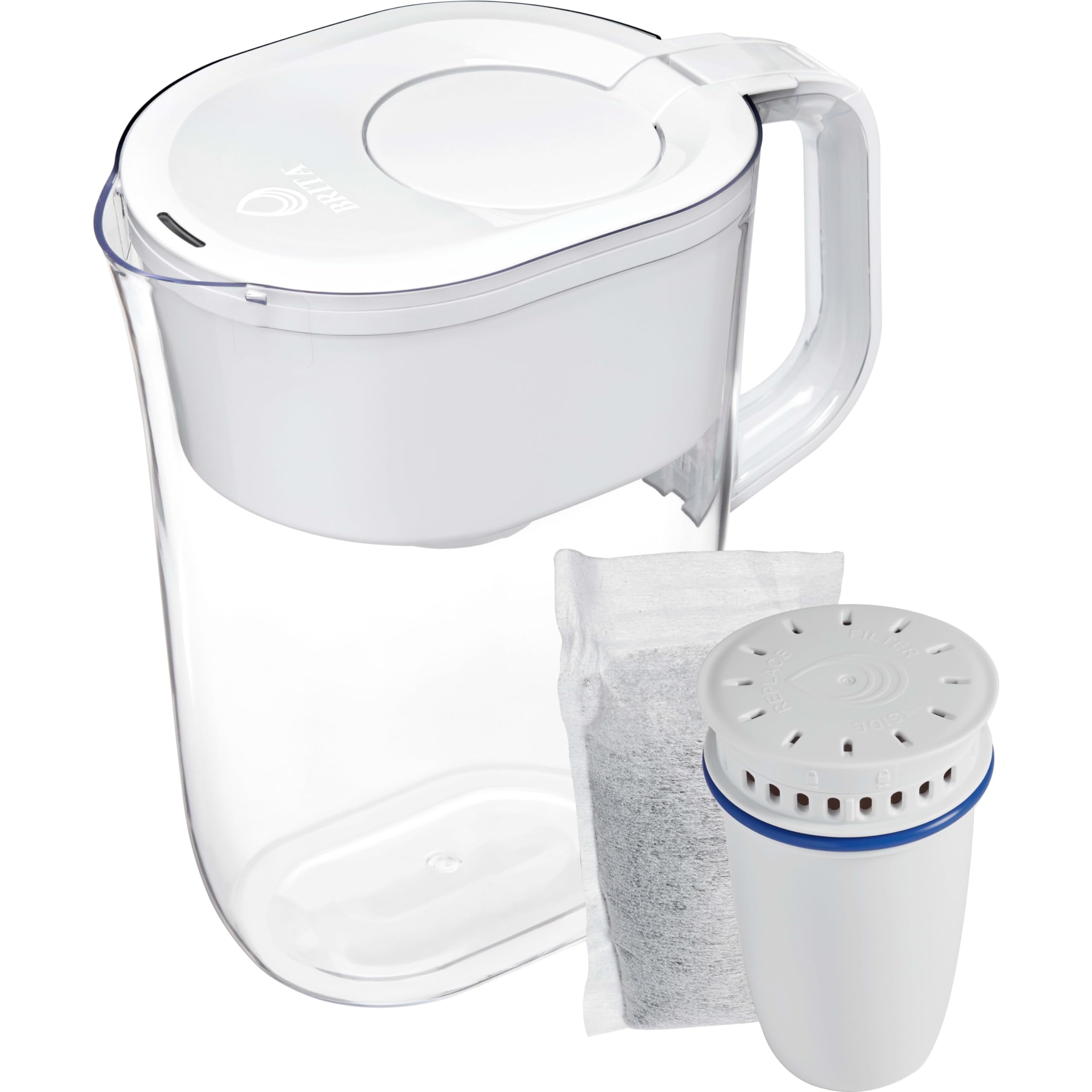 Système de filtration d'eau Brita Tahoe blanc pichet 10 tasses avec 1 filtre rechargeable