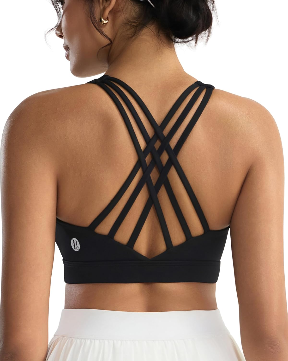 RUNNING GIRL Sports Bras for Women,High Impact Criss Cross Back Molded Cup Running Bra with Sewn in Pads