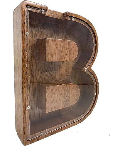 Vista 111 de Alcancía grande de madera personalizada para niños, alcancía con nombre personalizado, alcancía (nombre grabado láser) letras del alfabeto