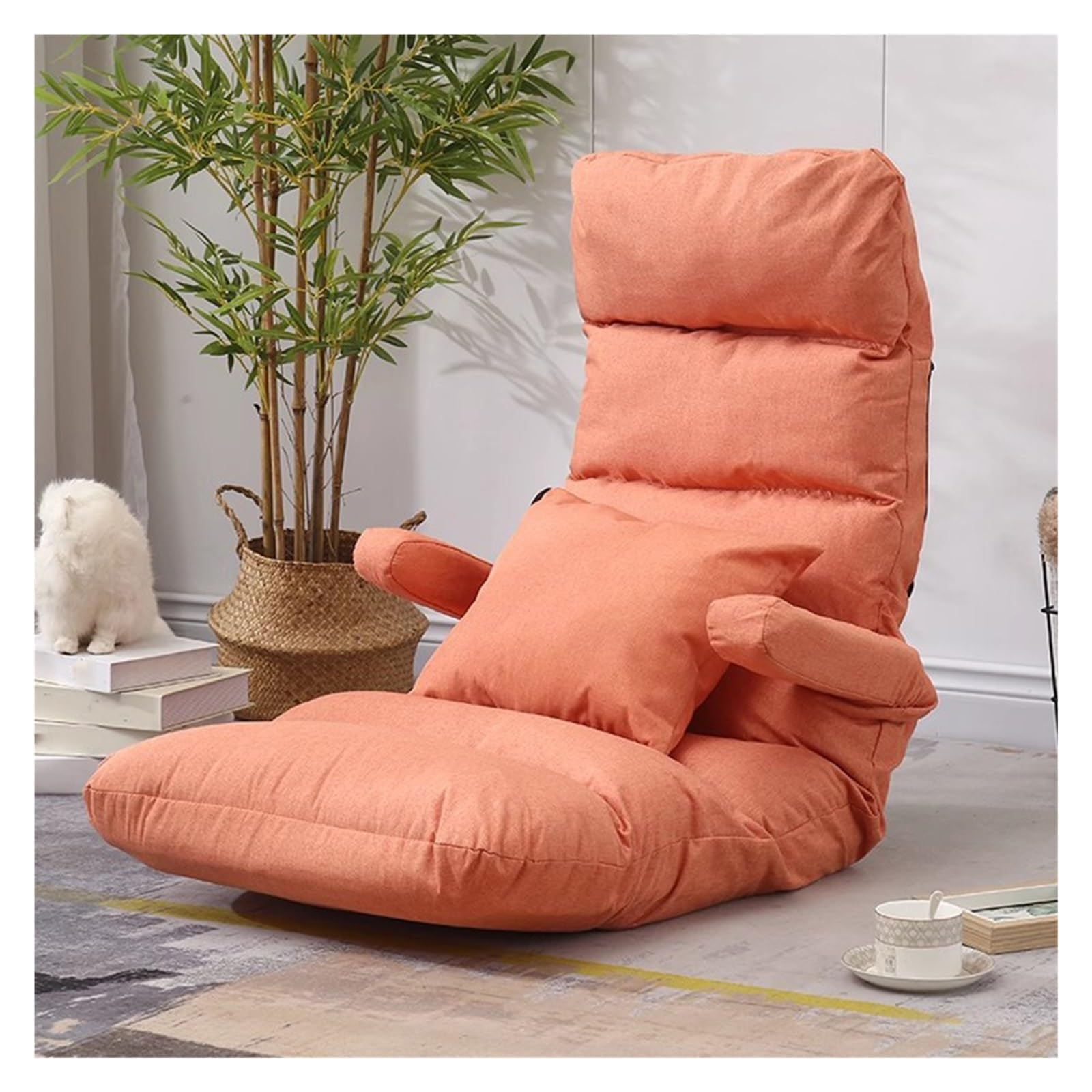 Canapé inclinable rembourré de sol pour jeux vidéo et salon moderne