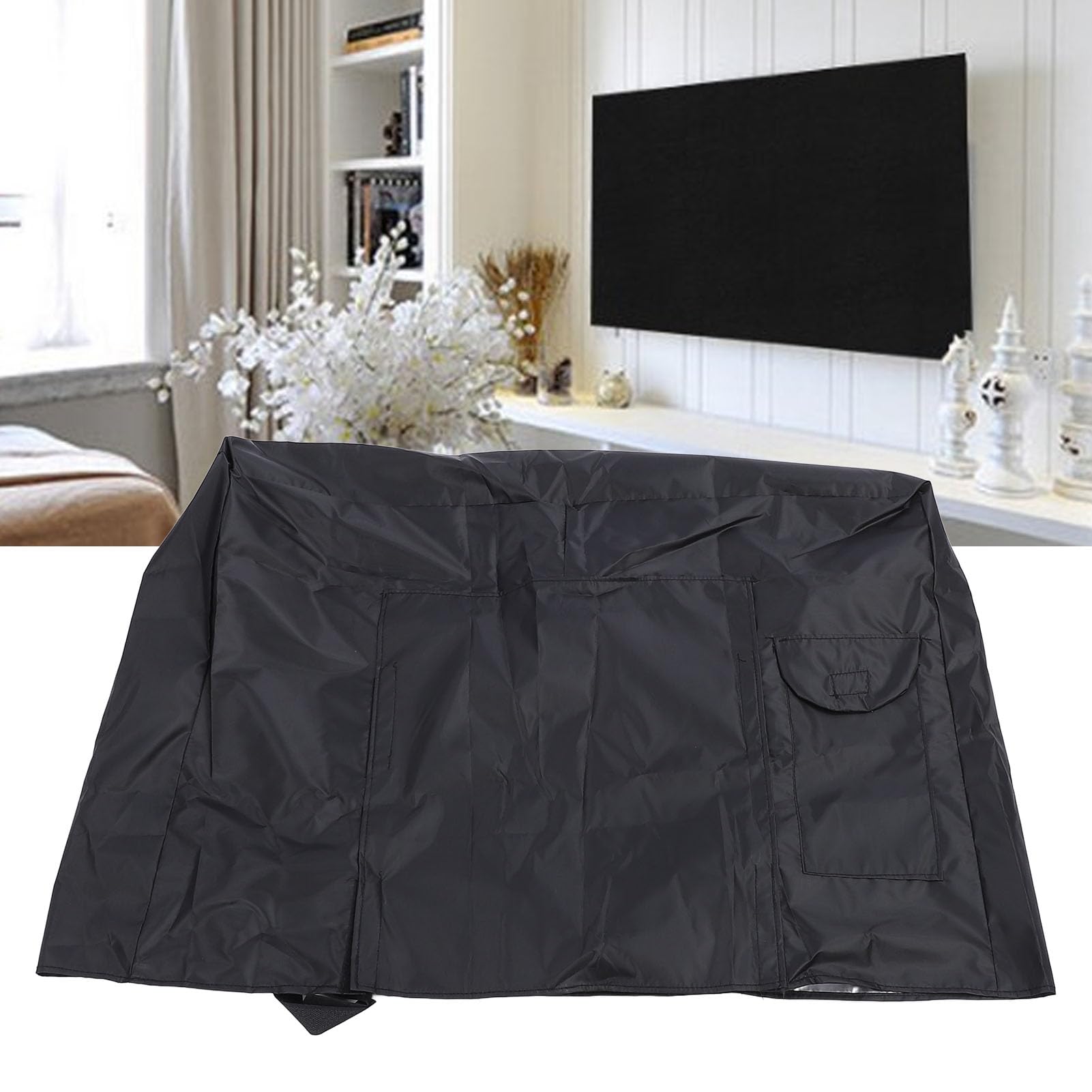 Housse de Télévision Extérieure, pour Téléviseurs de 30 à 32 Pouces, Protection de Télévision Extérieure, Couverture de Télévision Extérieure Résistante aux Intempéries, Tissu