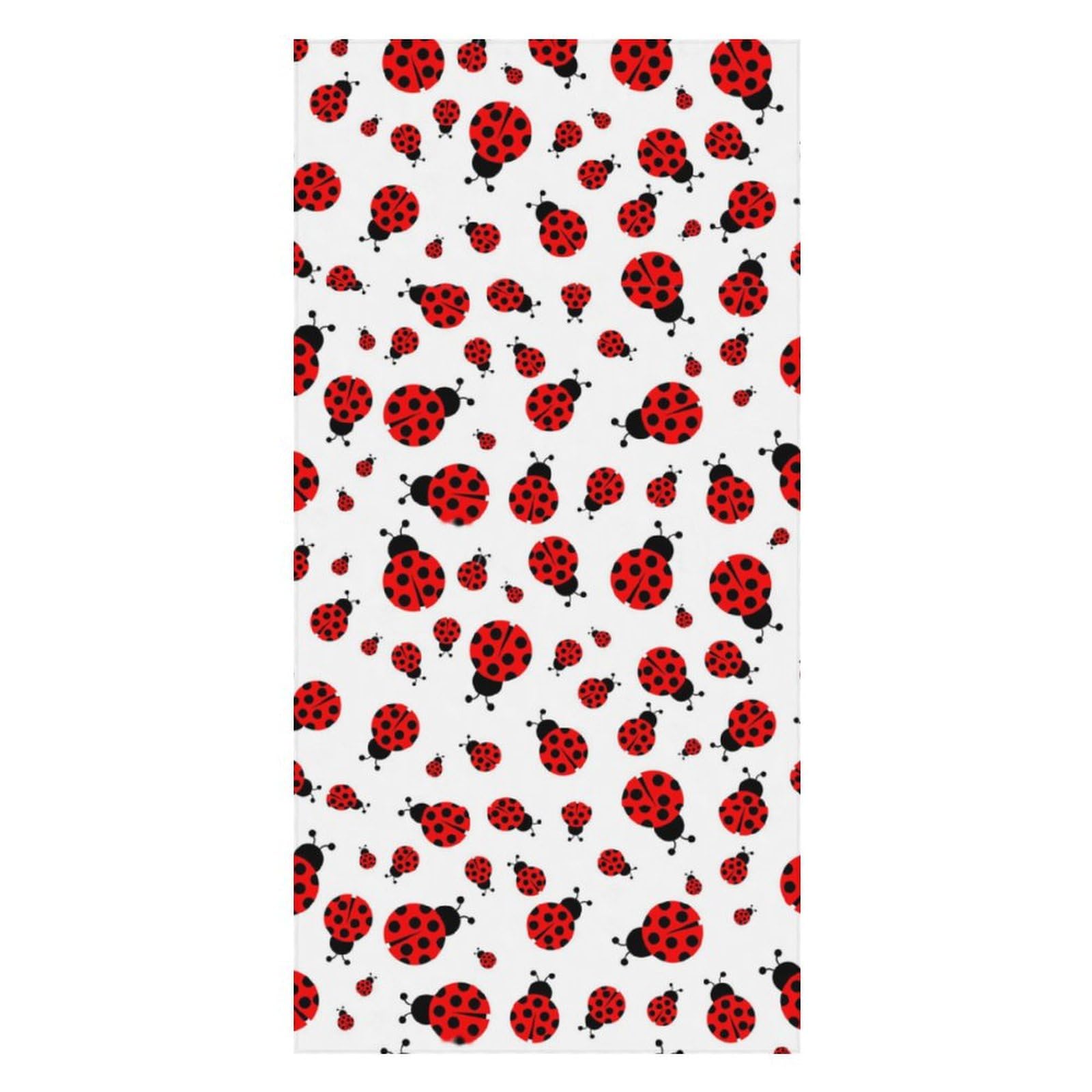 LWORZIIB Beach Towel, Ladybugs Pattern Infinite Speckled Bath Towel, Pool Towel Great for Gym Swimming 80 X 160cm
