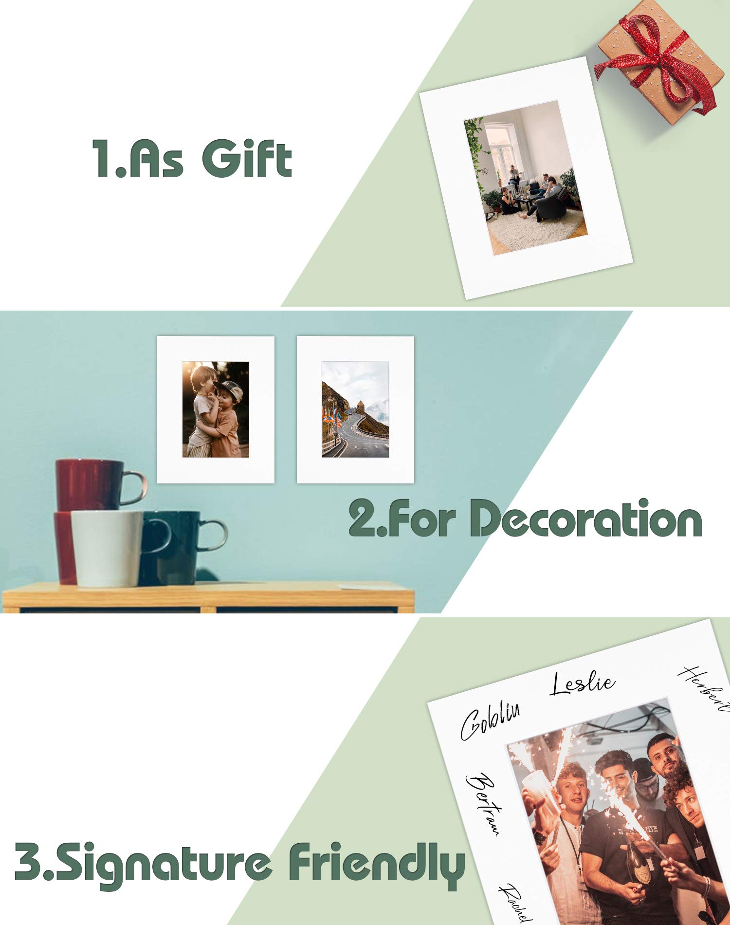 Picture Frame Backing Board Golden State Art, Pack Of 25 White Slip-in ...