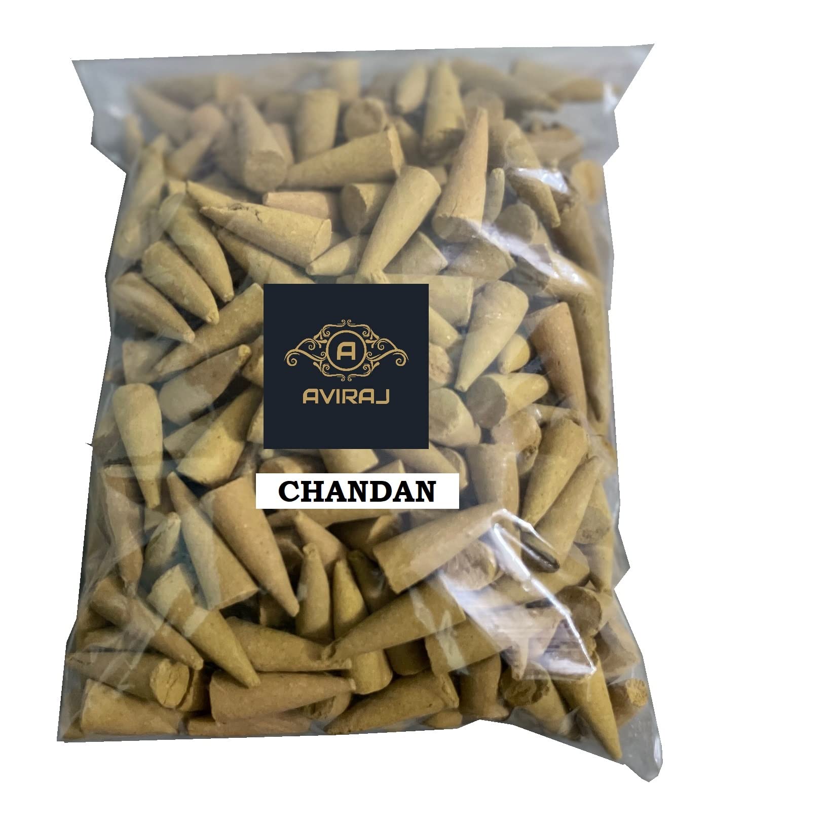 Aviraj Dry Dhoop Cones for Pooja 300 gm Big Pack Sandalwood Fragrance - 46mm Big Size Incense Cone Dhup Natural Ingredients Charcoal Free