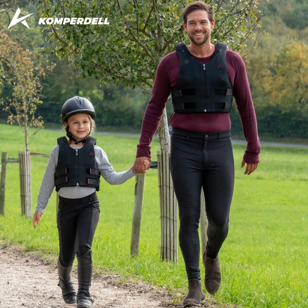 Komperdell RL24 Kinder Sicherheitsweste Safety Vest Ultra Vario Rückenprotektor Frontzip Protektorenweste Schwarz Gr. 116-164