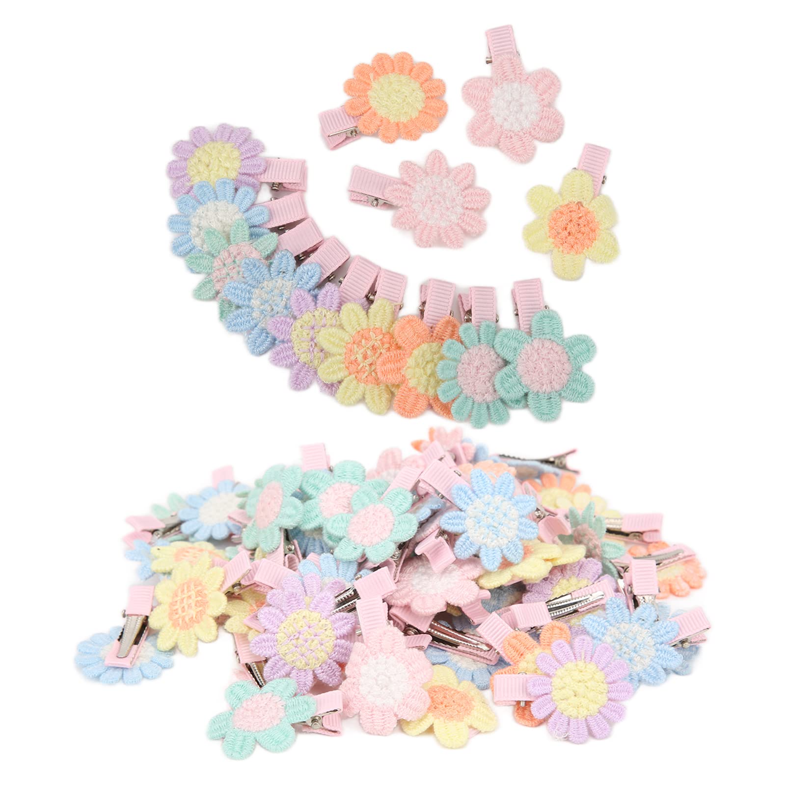 YedaHcy Cute Floral Hair Clips for Cats Dogs with Six Petal Flower Fashionable Decorative Headwear Accessory for Holiday Multiple Roles No Hair Damage