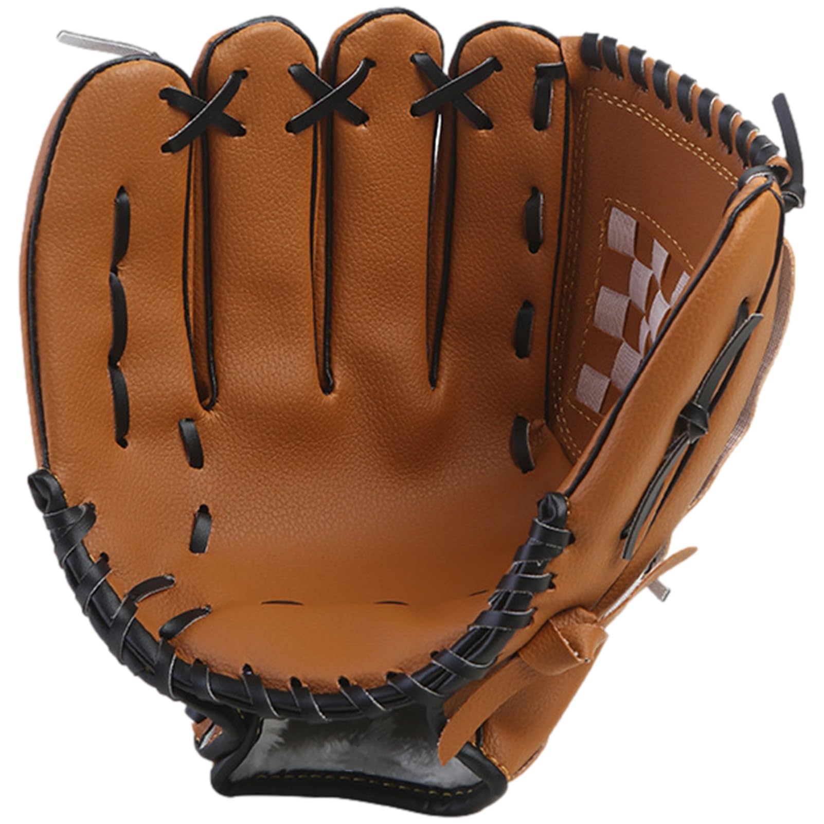 apott Brown Baseball Gloves 10.5 inch Right Hand Softball Glove Adult Youth Baseball Mitt for Infielder Beginner, Left Hand Throw