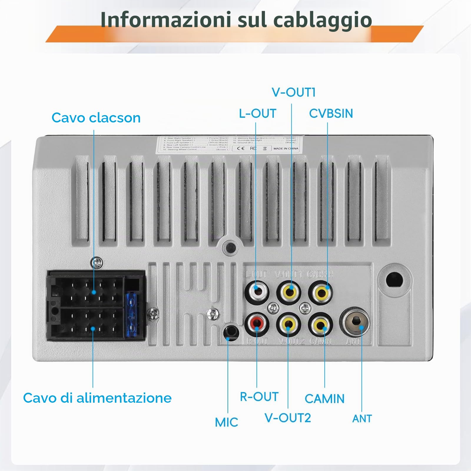 Autoradio 2 Din con Bluetooth, 7 Pollici Mirror Link Stereo Auto con Schermo USB FM Radio AUX TF Controllo del Volante Collegamento Mirror per Telefono Android/iOS + Telecamera Posteriore