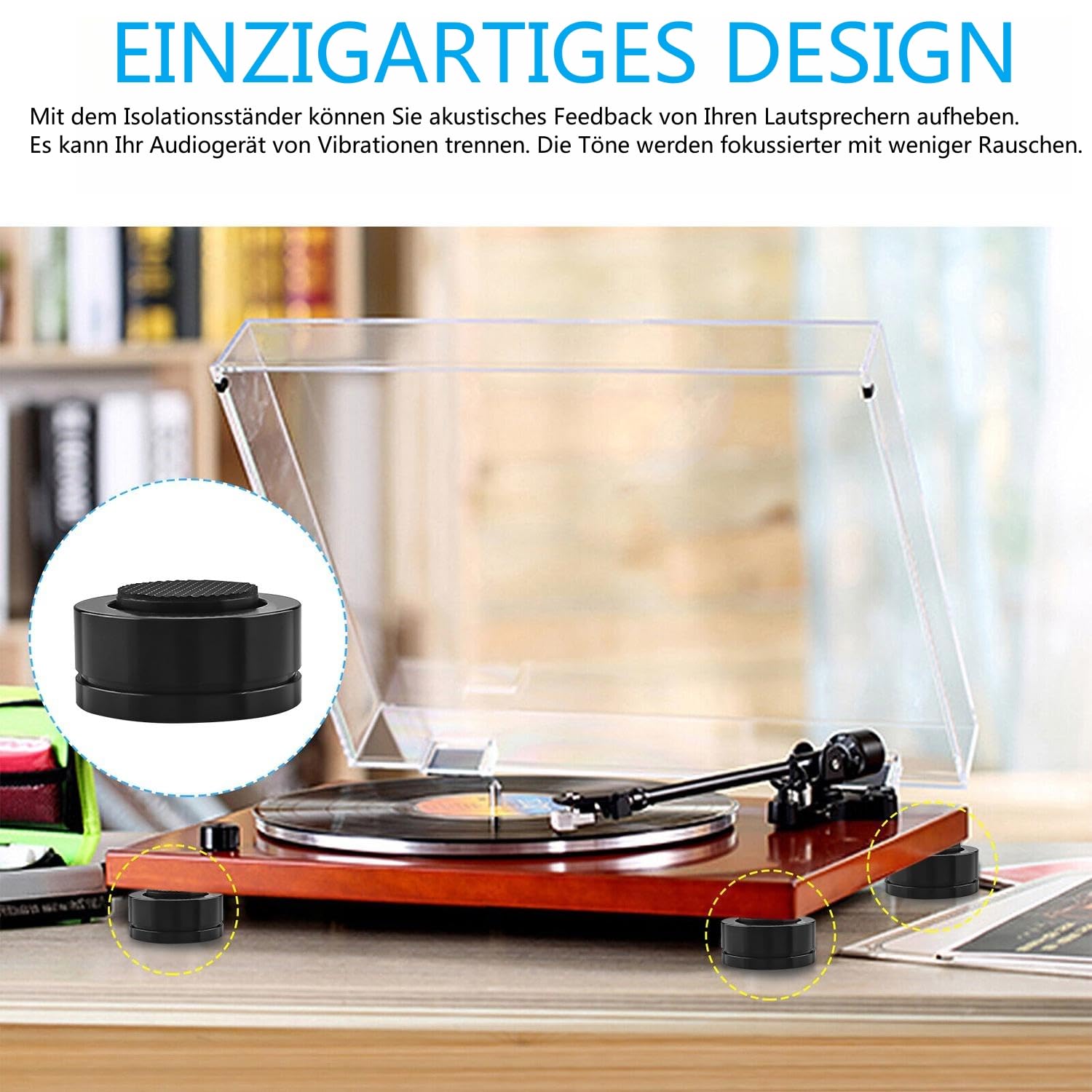 4 sztuki nóżek głośnika HiFi 39 x 23 mm uchwyt na głośnik stopka regulowana izolacja nóżka głośnik kolce wzmacniacz głośnik kolce DAC + podkładki bazowe akcesoria