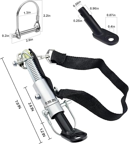 Miniatura 2 de Fat-Cattie Acoplador de remolque de bicicleta, acoplador de acero de liberación rápida, adaptador de enganche de remolque de bicicleta, accesorio de