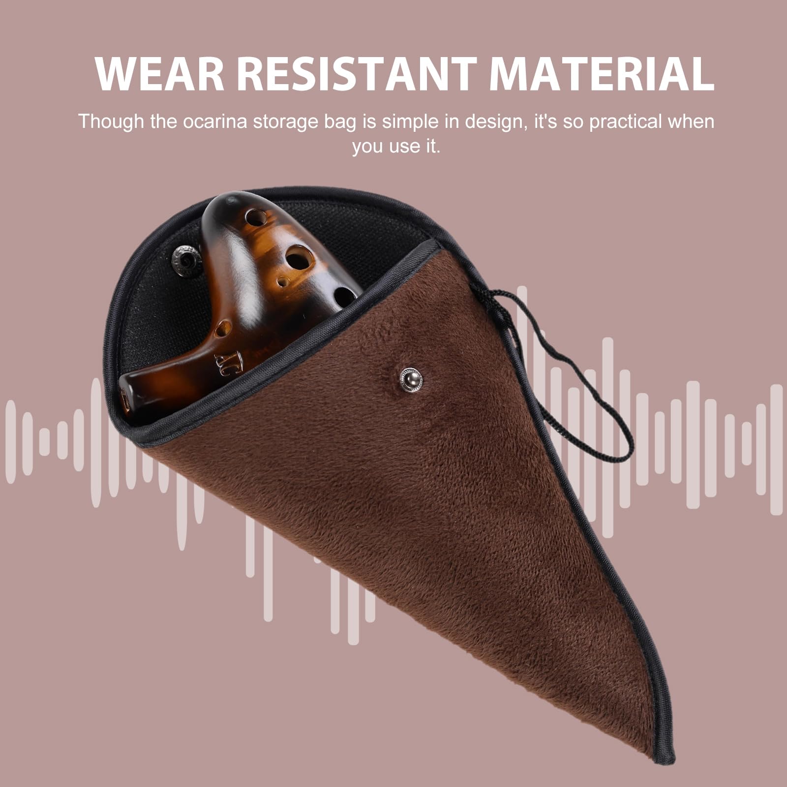 Amosfun 3 custodie protettive Ocarina, 1 borsa in tessuto non tessuto, borsa da viaggio in ceramica, accessorio da viaggio Ocarina, borsa anti-perdita per 12 fori