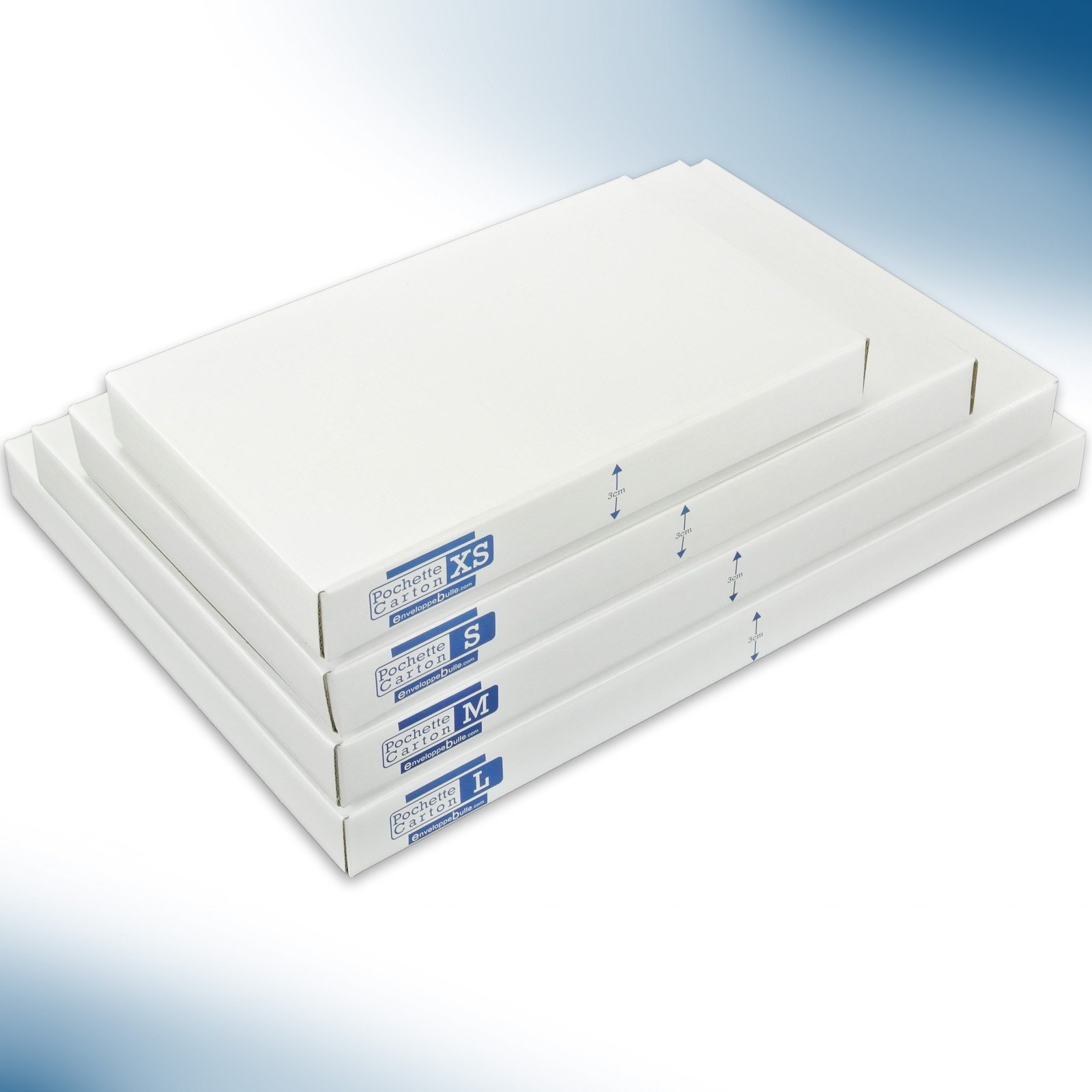Boîtes Pochettes Carton XS - hauteur 3cm - Lot de 100