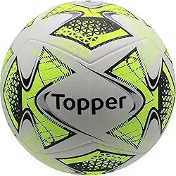 Bola de Futebol Society Topper 22 Oficial, Tamanho Nº 5, Costurada à Mão, Uso em Campo Sintético, Treino e Jogo, Adulto e Infantil