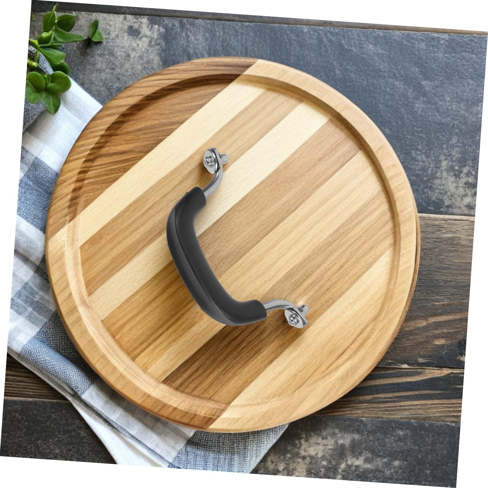 Hohopeti Pomo de Tapa de Olla de Doble Orificio, 6 Piezas, Negro