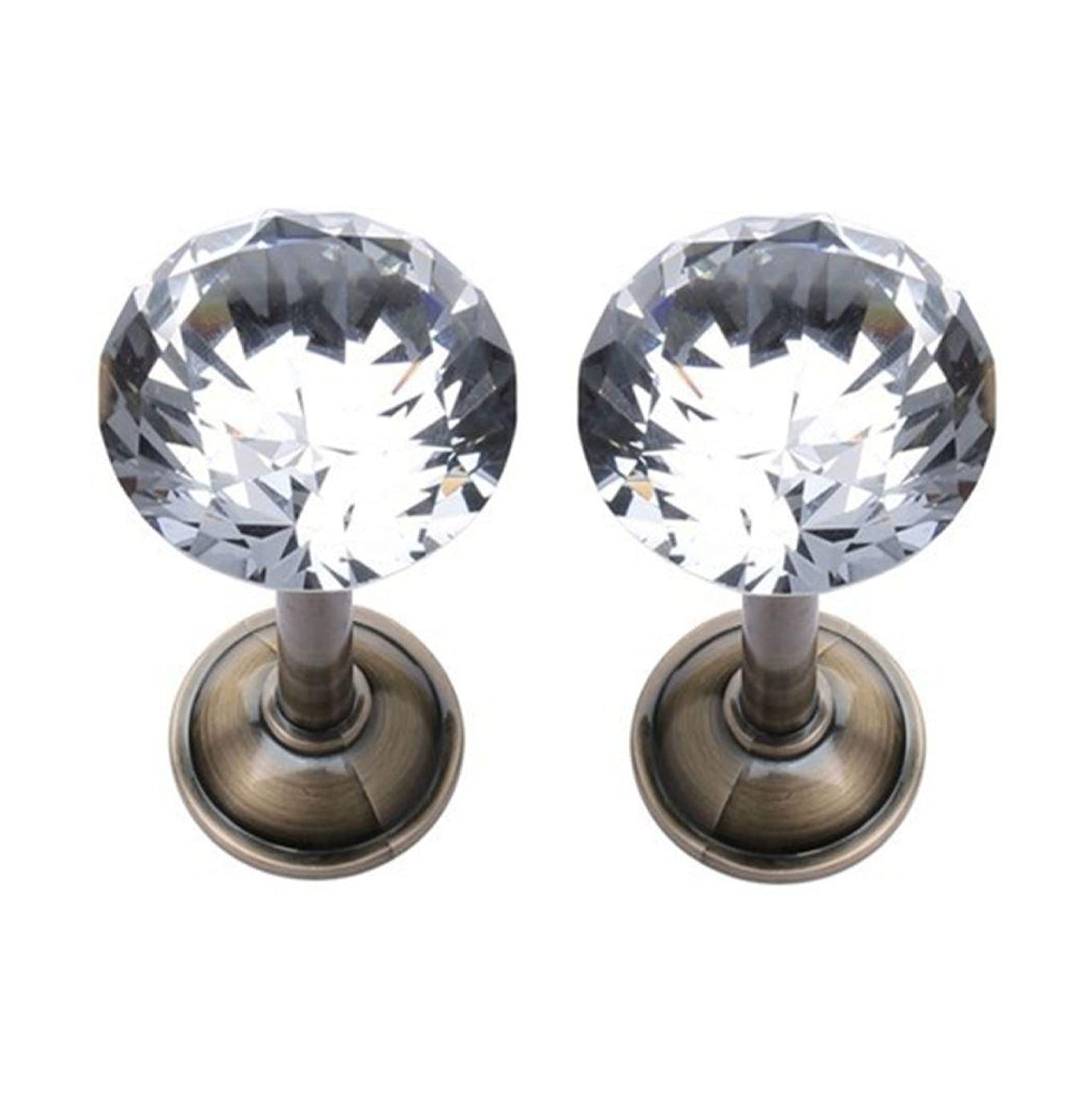 2 Pcs Glass Crystal Wall Mounted Curtain Holdbacks Window Drapery Tie Back Clips Wall Hook Tassel Holder Curtain Holder, Bronze Colour